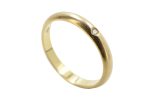 Cartier Single Diamond Wedding Ring - Size 47 / UK H 1/2