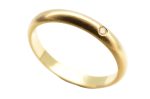 Cartier Single Diamond Wedding Ring - Size 47 / UK H 1/2 - Image 4